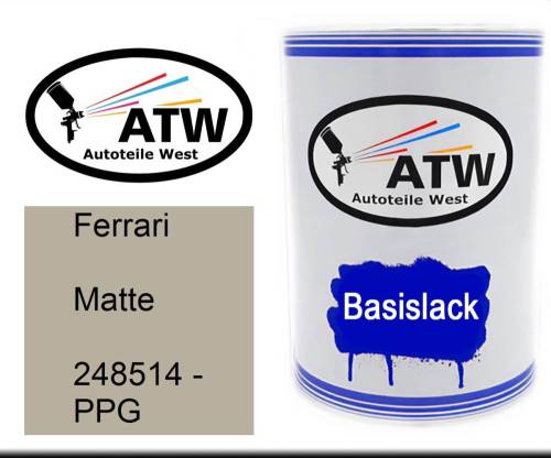 Ferrari, Matte, 248514 - PPG: 500ml Lackdose, von ATW Autoteile West.